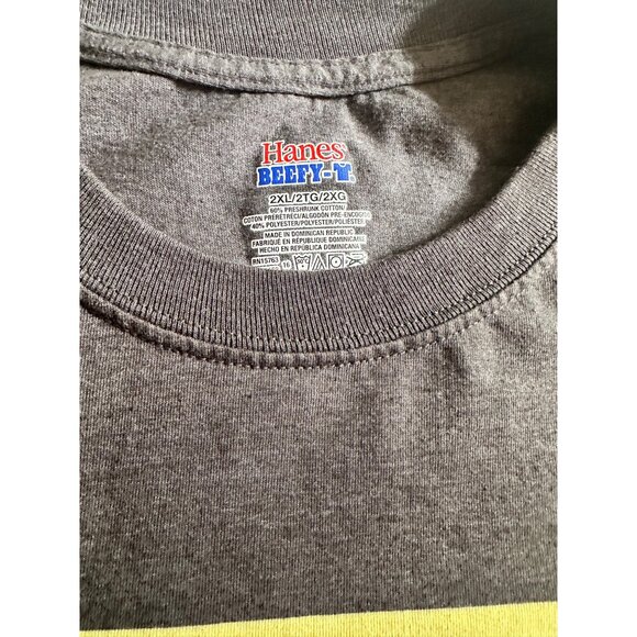 Hanes Beefy-T Floyd Creative Studios Graphic Tee 2XL Charcoal Gray Cotton Blend - Picture 2 of 6